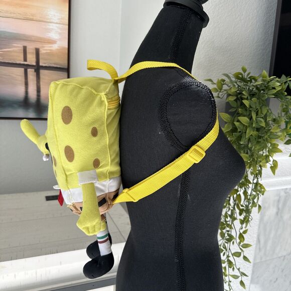 Nickelodeon Spongebob SquarePants Figure Stuffed Animal Plush Backpack 2012 - Picture 5 of 14
